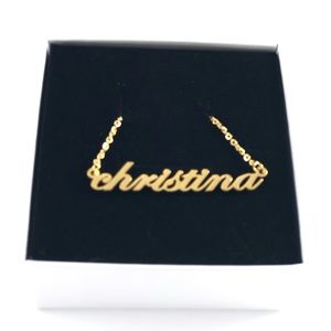 14K Gold Plated Name Necklace - Christina